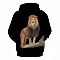Cool Lion Animal Hoodie - C