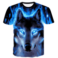 Cool Wolf Anime T-Shirt - C