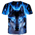 Cool Wolf Anime T-Shirt - C