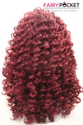 Country Red Long Curly Lace Front Wig