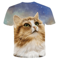 Cut Cat Animal T-Shirt - E