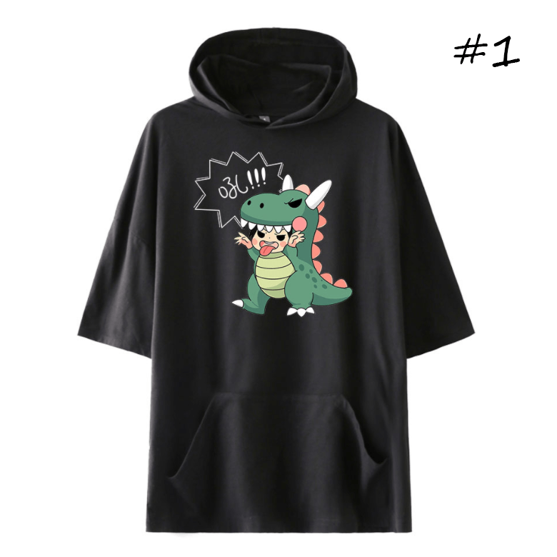 Cute Cartoon Dinosaur T-Shirt (5 Colors) - B