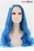 Dark Blue Long Wavy Lace Front Wig