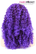 Dark Orchid Purple Long Curly Lace Front Wig