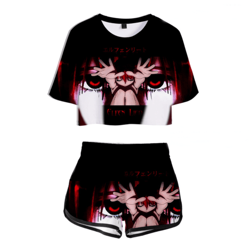 Elfen-Lied Anime T-Shirt and Shorts Suit - I