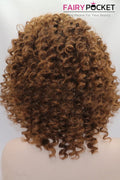 Cocoa Brown Medium Curly Lace Front Wig