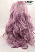 Black to Electric Pink Ombre Long Wavy Lace Front Wig