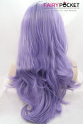 Nature Black to Light Orchid Ombre Long Wavy Lace Front Wig