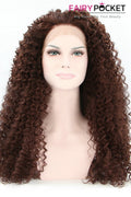 Saddle Brown Long Curly Lace Front Wig