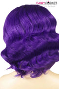 Dark Violet Short Wavy Lace Front Wig