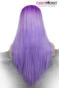 Dark Orchid Purple to Lavender Ombre Long Straight Lace Front Wig