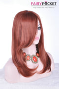 Maroon Long Straight Lace Front Wig