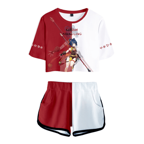 Genshin Impact T-Shirt and Shorts Suits - L