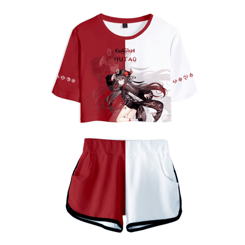 Genshin Impact T-Shirt and Shorts Suits - N