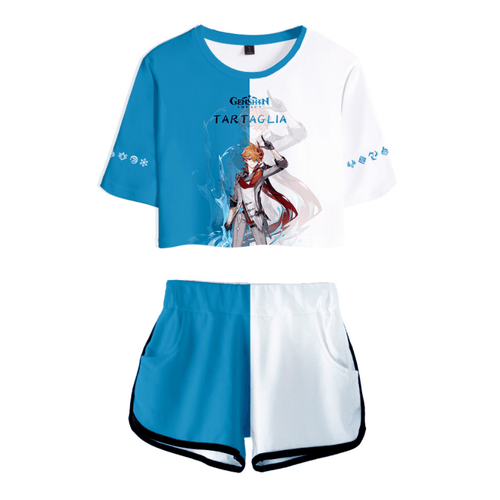Genshin Impact T-Shirt and Shorts Suits - S