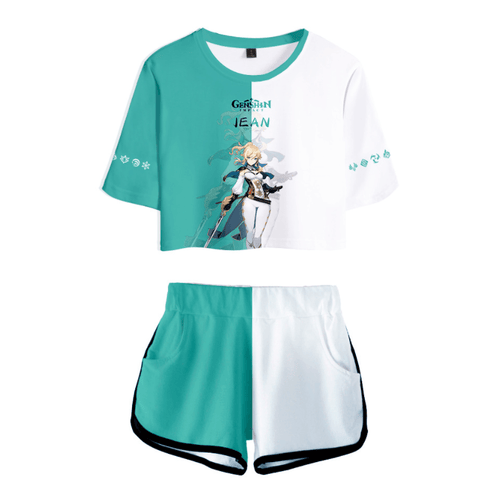 Genshin Impact T-Shirt and Shorts Suits - V