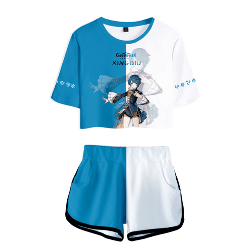 Genshin Impact T-Shirt and Shorts Suits - X