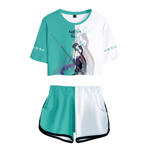 Genshin Impact T-Shirt and Shorts Suits - Y
