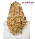 Gorgeous Gold Curly Synthetic Lace Front Wig