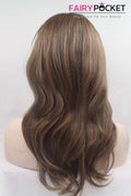 Black to Tan Ombre Long Wavy Lace Front Wig