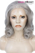 Grey Medium Wavy Lace Front Wig