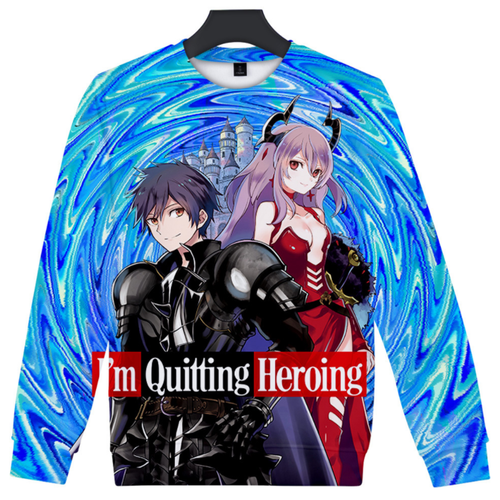 I'm Quitting Heroing Anime Hoodie - L