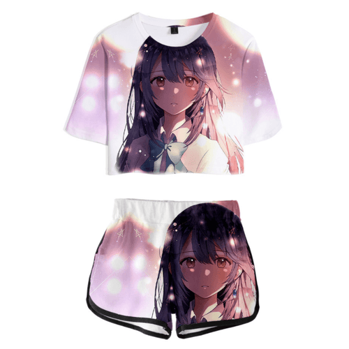 Iroduku The World in Colors Anime T-Shirt and Shorts Suit - D