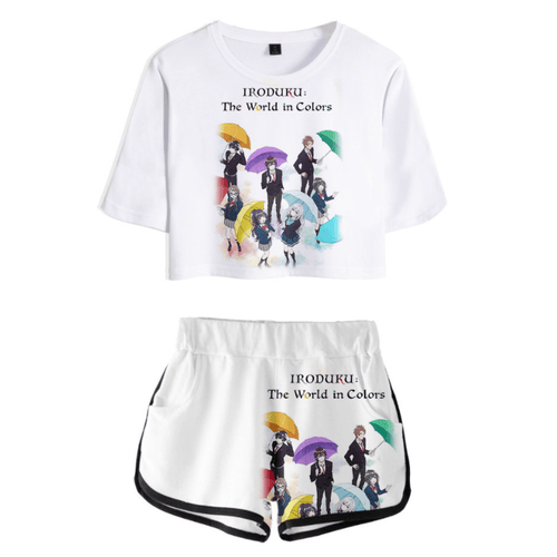 Iroduku The World in Colors Anime T-Shirt and Shorts Suit - E