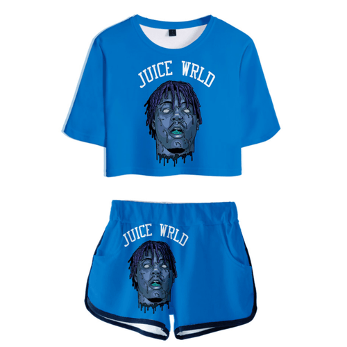 Juice Wrld T-Shirt and Shorts Suits - F