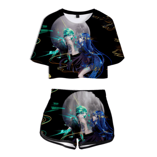 Land of the Lustrous Anime T-Shirt and Shorts Suits - C