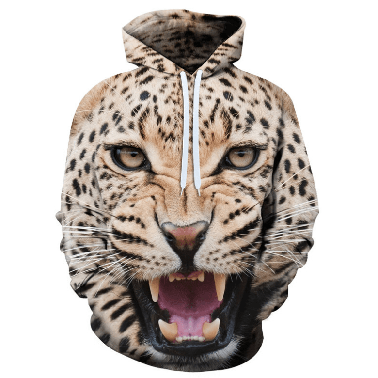 Leopard Animal Hoodie - C
