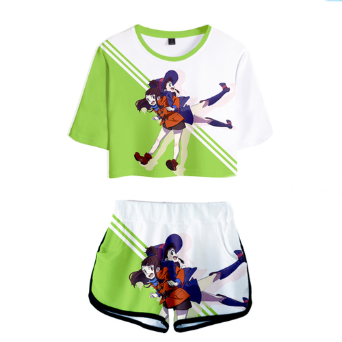 Little Witch Academia T-Shirt and Shorts Suits - E