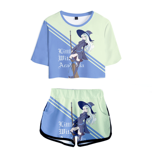 Little Witch Academia T-Shirt and Shorts Suits - F