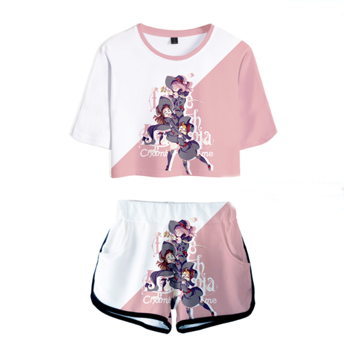 Little Witch Academia T-Shirt and Shorts Suits - H