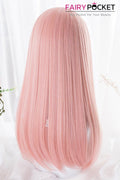Lolita Long Straight Pink Basic Cap Wig - B