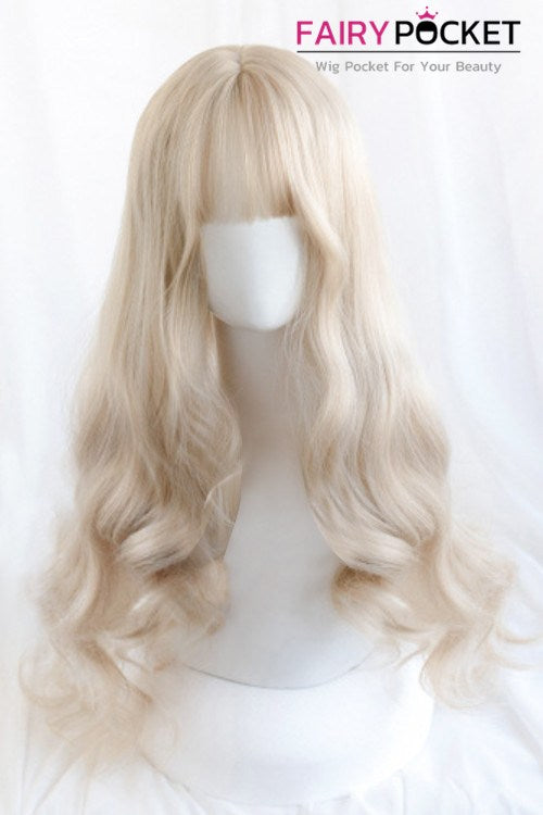 Lolita Long Wavy Blonde Basic Cap Wig