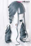 Lolita Long Wavy Blue Basic Cap Wig - B