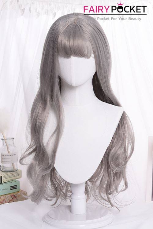 Lolita Long Wavy Grey Basic Cap Wig