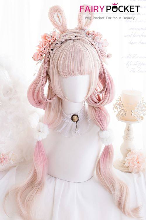 Lolita Long Wavy Sand to Electric Pink Ombre Basic Cap Wig