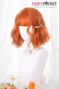 Short Wavy Burnt Orange Lolita Wig