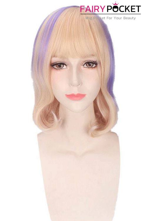 Lolita Short Wavy Buttermilk and Lavender Basic Cap Wig