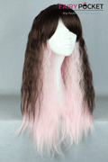 Lolita Black and Pink Long Wavy Basic Cap Wig