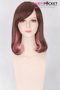 Lolita Brown and Pink Medium Wavy Basic Cap Wig