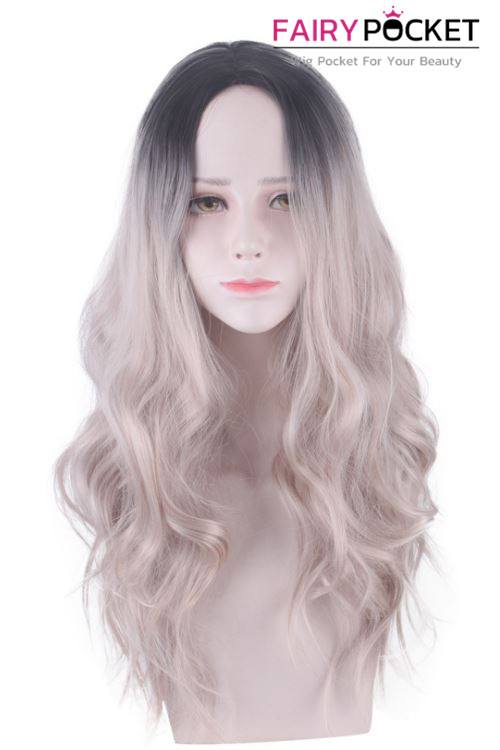 Lolita Long Wavy Black to Sand Ombre Basic Cap Wig