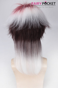 Lolita Red to White Ombre Medium Straight Basic Cap Wig