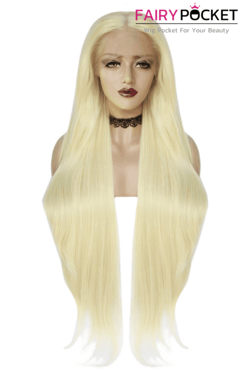 Long Straight Blonde Lace Front Wig