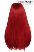Long Straight Cadmium Red Synthetic Wig