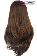 Long Wavy Black Plum Lace Front Wig