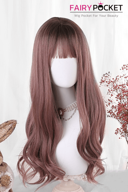 Long Wavy Black to Burnt Sienna Ombre Lolita Wig