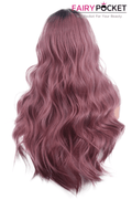 Long Wavy Black to Red Ombre Lolita Wig